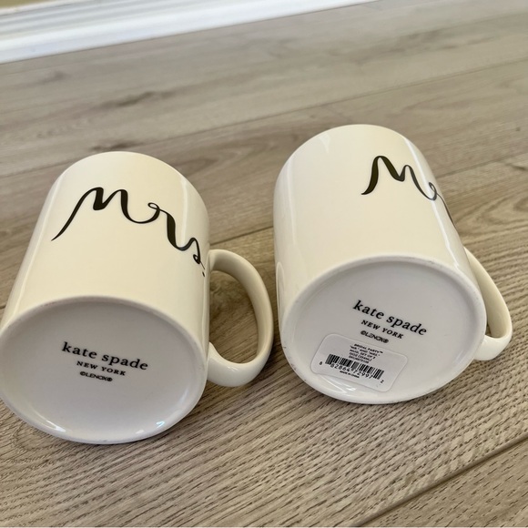 Kate Spade New York Mr. and Mrs. 2-Piece Mug Set ceramic new without box - Picture 5 of 6